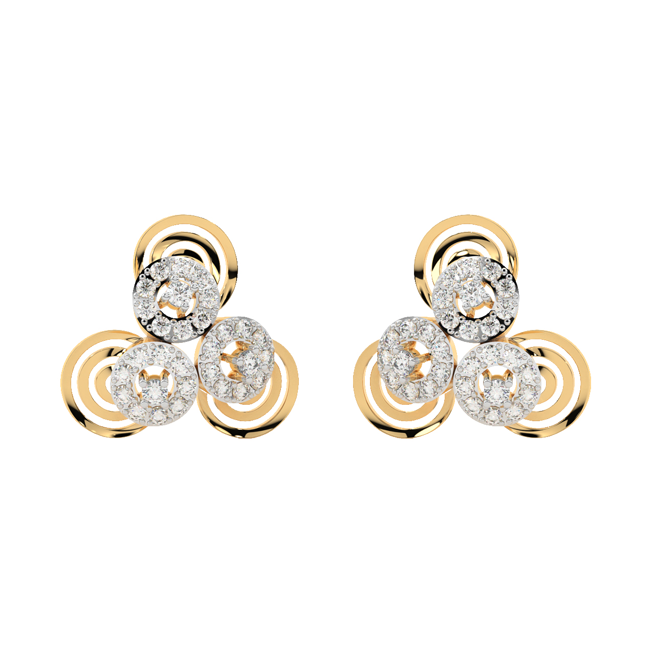 Kiki Round Diamond Stud Earrings